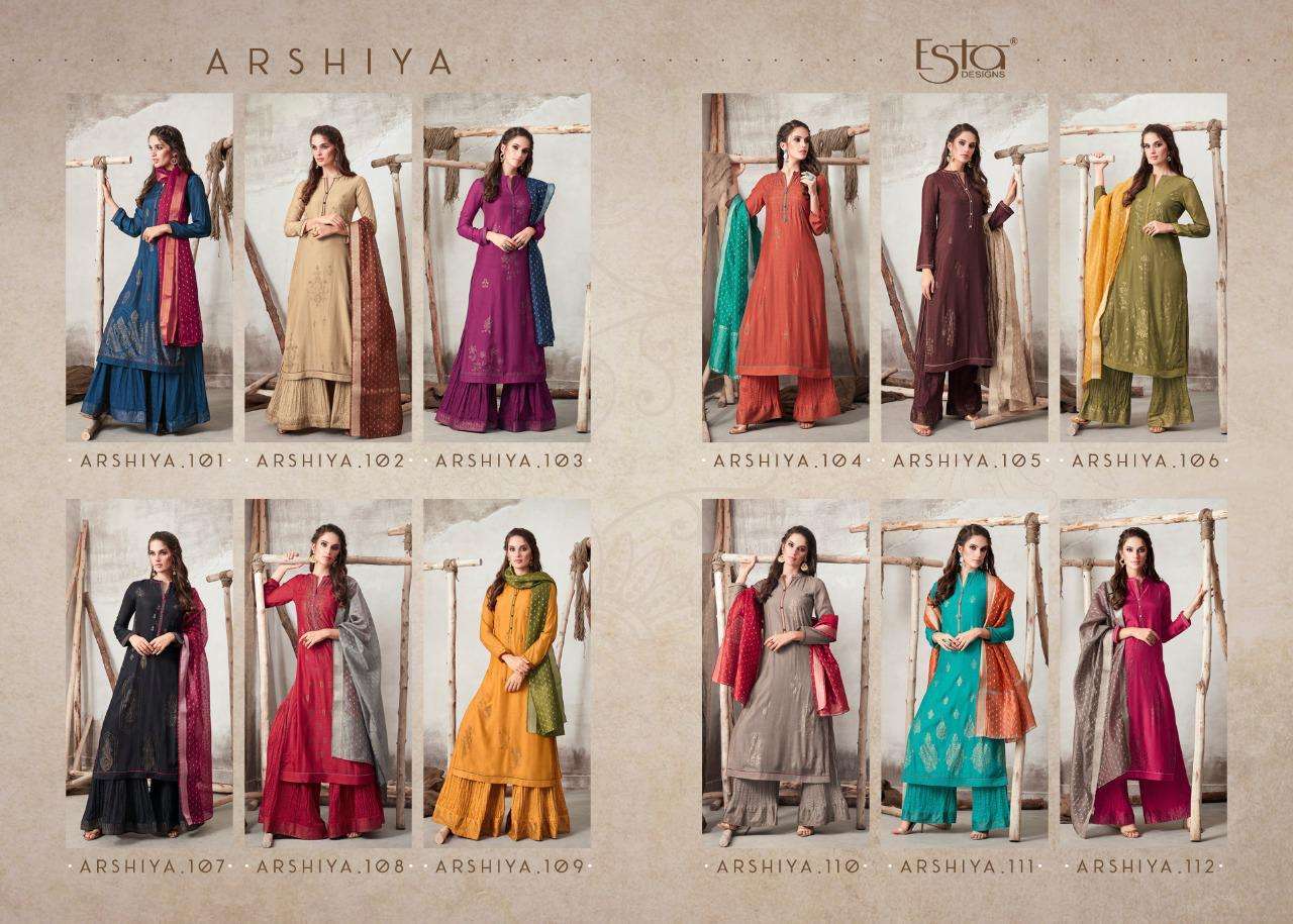 Esta Present Arshiya Foil Printed Pure Cotton Salwar Suits In Wholesale Price At Saidharanx