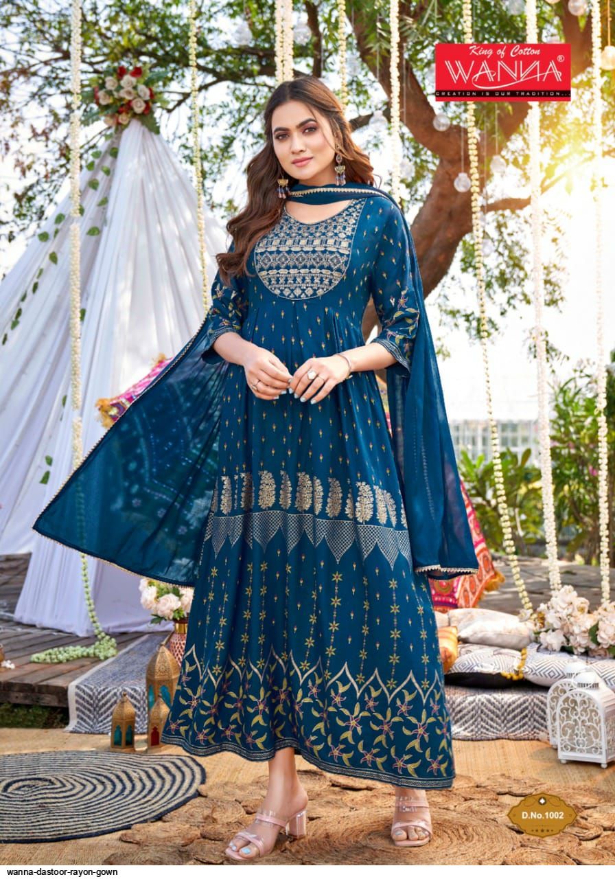 Wanna Dastoor Rayon Gown At Saidharanx
