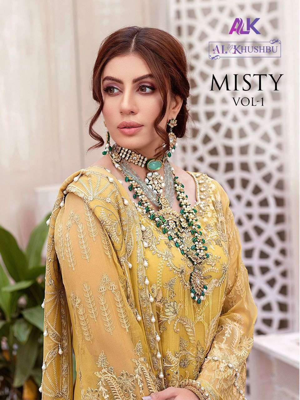 AL KHUSHBU PRESENT MISTY VOL- 1 GEORGETTE SEMI STITCHED PAKISTANI CONCEPT SALWAR SUITS AT SAIDHARANX 