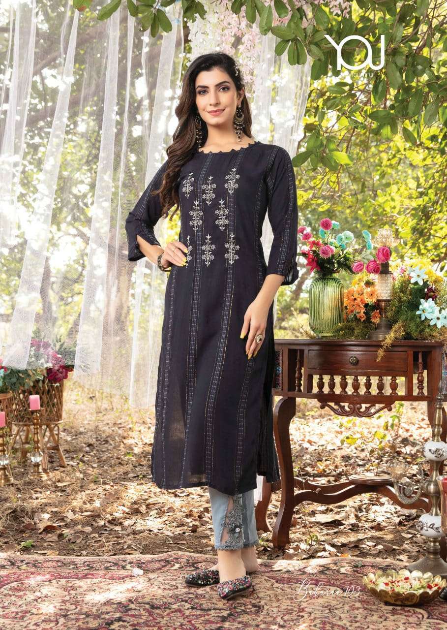 BAHAARA BY YOU 101 TO 105 SERIES DESIGNER FANCY KURTIS WITH PANTS AT SAIDHARANX