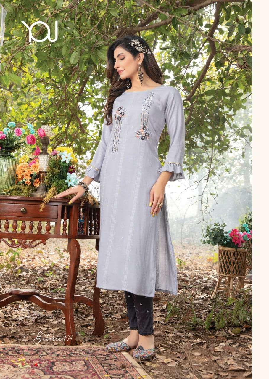 BAHAARA BY YOU 101 TO 105 SERIES DESIGNER FANCY KURTIS WITH PANTS AT SAIDHARANX