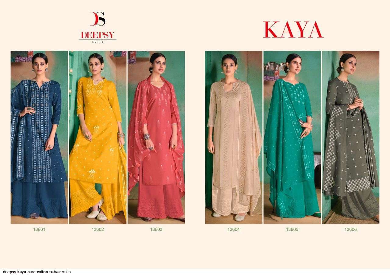 DEEPSY SUITS PRESENT KAYA CATALOG PURE COTTON PRINTED DESIGNER SALWAR SUITS COLLECTION IN WHOLESALE PRICE AT SAIDHARANX 