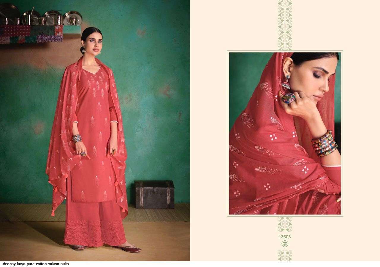 DEEPSY SUITS PRESENT KAYA CATALOG PURE COTTON PRINTED DESIGNER SALWAR SUITS COLLECTION IN WHOLESALE PRICE AT SAIDHARANX 