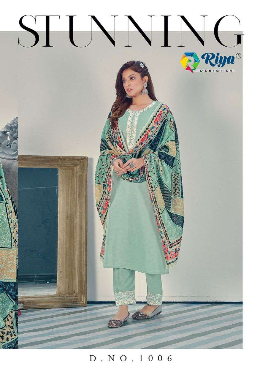 GLAMOURS BY RIYA DESIGNER CHINON FULL STICHED SALWAR SUITS WHOLESALE RATE AT SAIDHARANX 