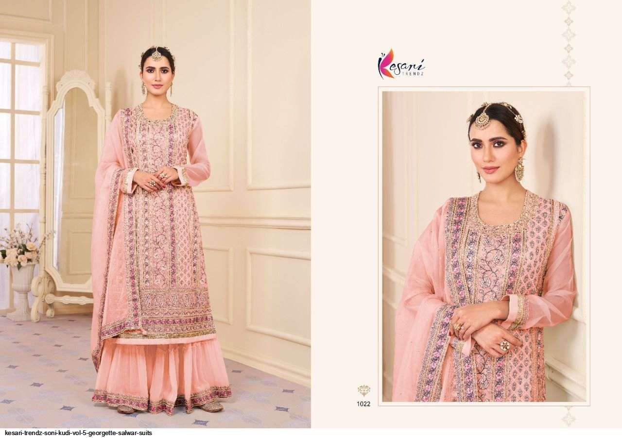 KESARI TRENDZ SONI KUDI VOL 5 GEORGETTE SALWAR SUITS AT SAIDHARANX 