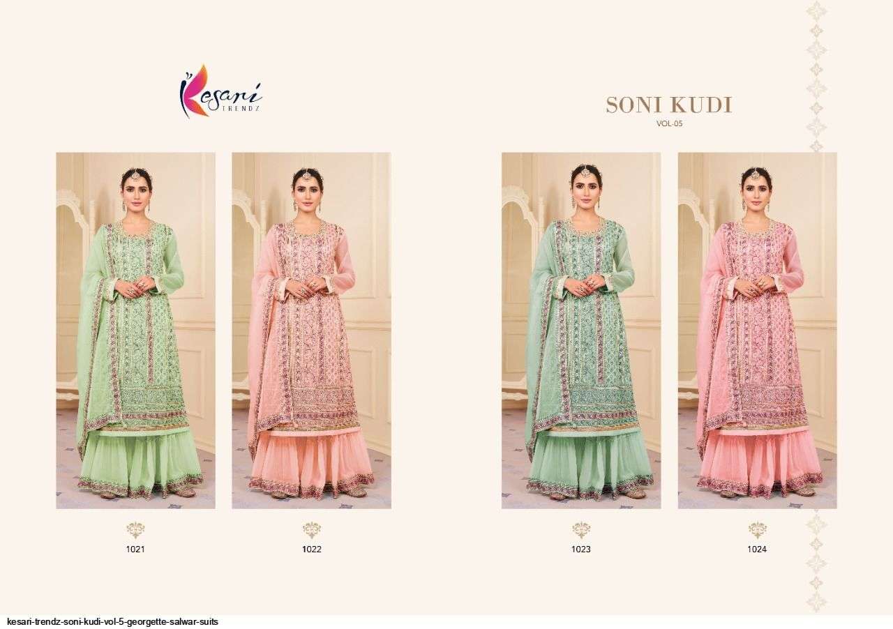 KESARI TRENDZ SONI KUDI VOL 5 GEORGETTE SALWAR SUITS AT SAIDHARANX 