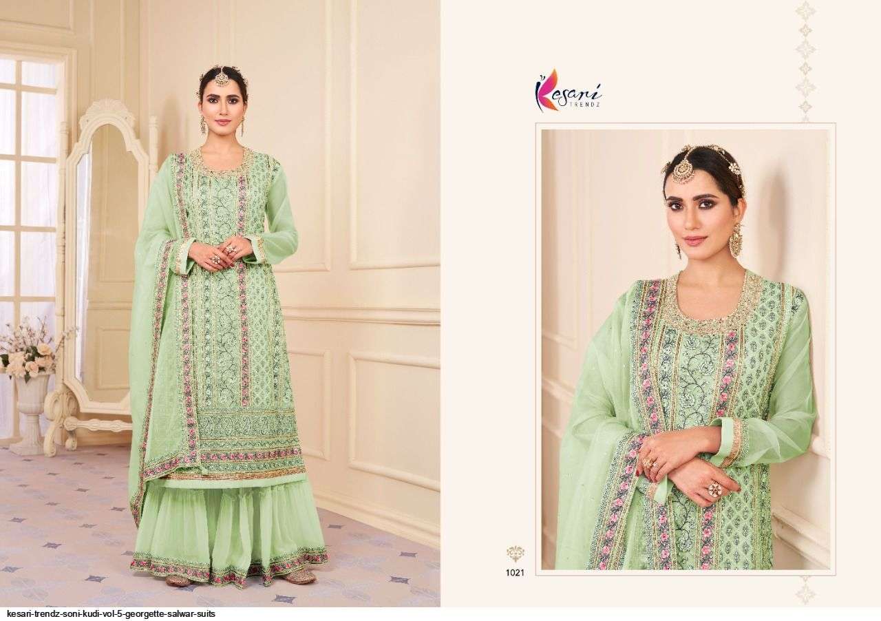 KESARI TRENDZ SONI KUDI VOL 5 GEORGETTE SALWAR SUITS AT SAIDHARANX 