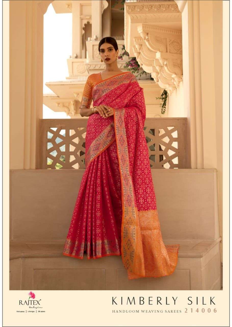RAJTEX KIMBERLY SILK SERIES 214001 TO 214006 HANDLOOM WEAVING DESIGNER SAREES COLLECTION AT SAIDHARANX 