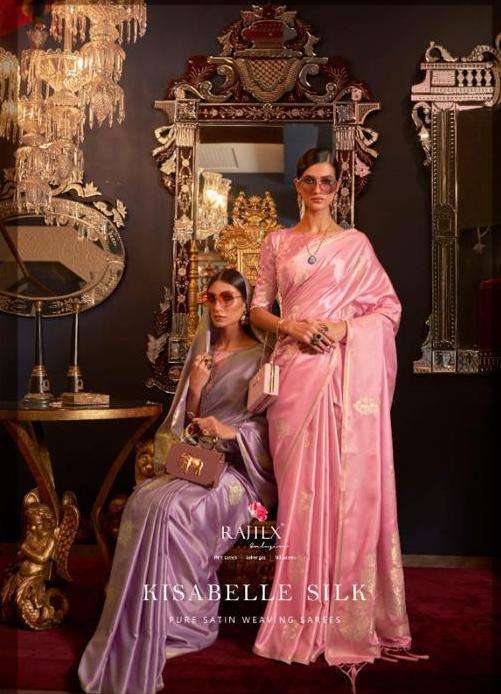 RAJTEX KISABELLE SILK PURE SATIN WEAVING SAREE AT SAIDHARANX 
