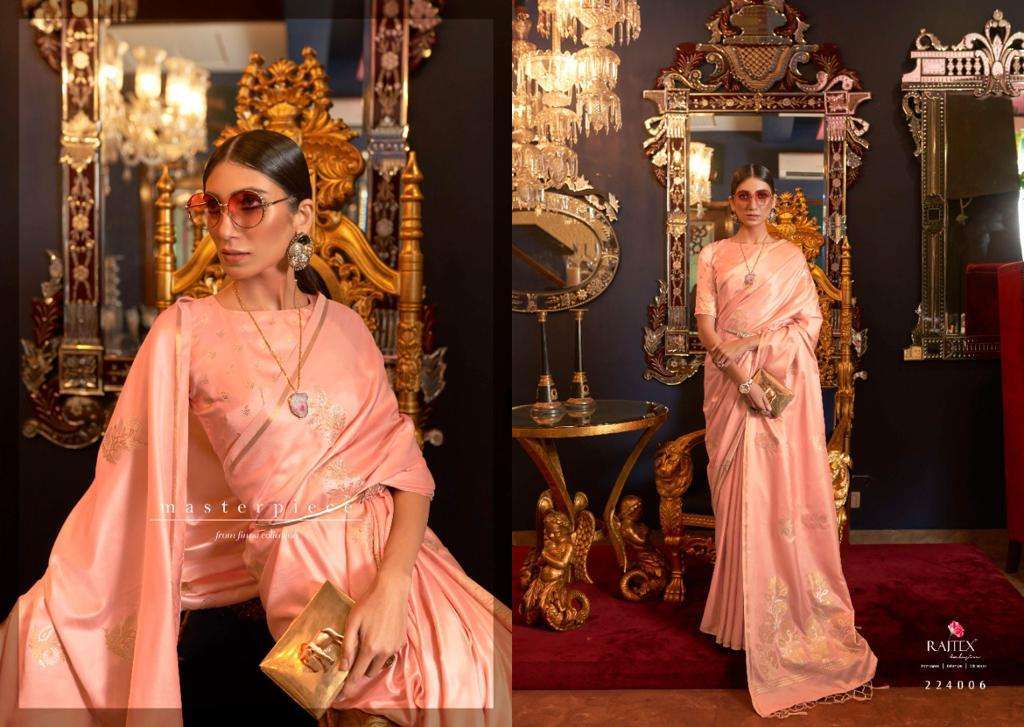 RAJTEX KISABELLE SILK PURE SATIN WEAVING SAREE AT SAIDHARANX 