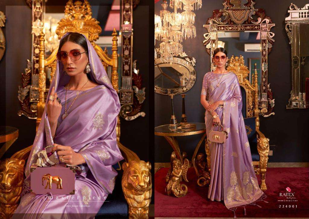 RAJTEX KISABELLE SILK PURE SATIN WEAVING SAREE AT SAIDHARANX 