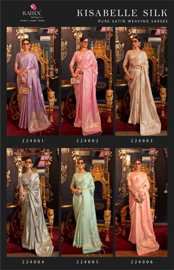 RAJTEX KISABELLE SILK PURE SATIN WEAVING SAREE AT SAIDHARANX 