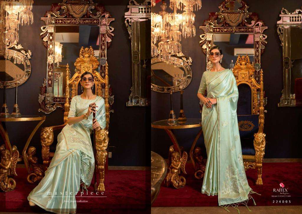 RAJTEX KISABELLE SILK PURE SATIN WEAVING SAREE AT SAIDHARANX 