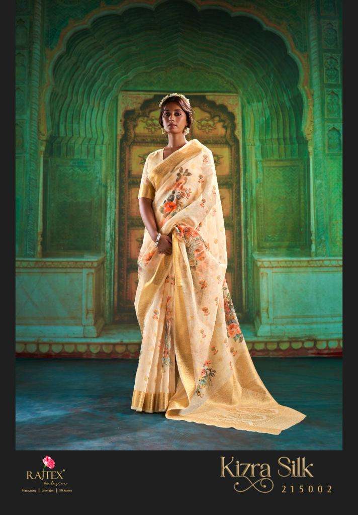 Rajtex Kizra Silk Party Wear Linen Digital Silk Saree Collection At SaiDharaNx 