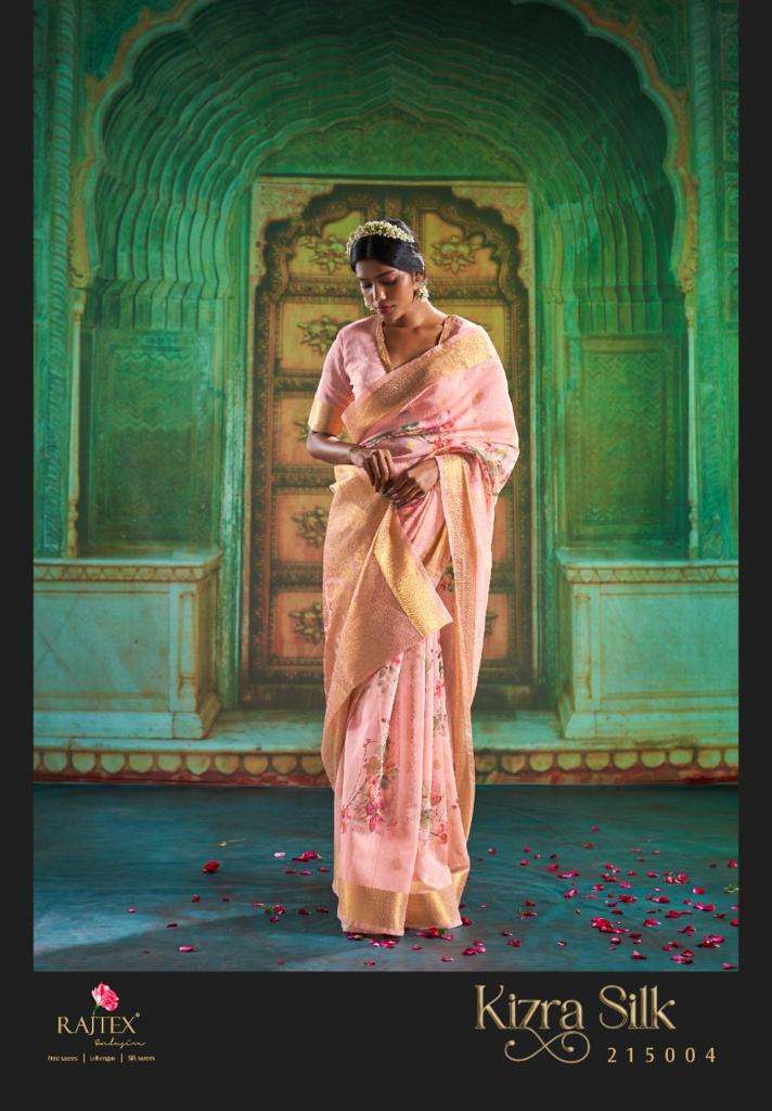 Rajtex Kizra Silk Party Wear Linen Digital Silk Saree Collection At SaiDharaNx 