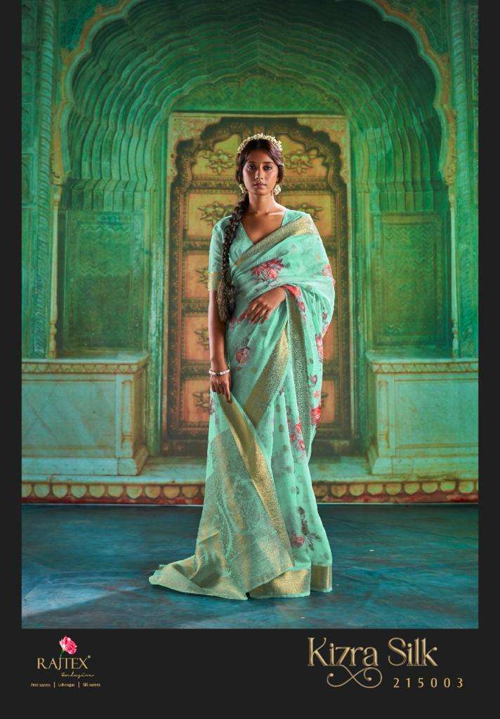 Rajtex Kizra Silk Party Wear Linen Digital Silk Saree Collection At SaiDharaNx 
