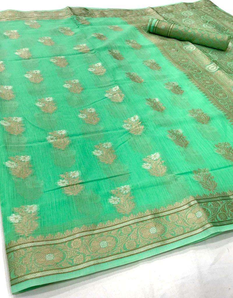 Rajtex Kosheen Linen 207001-207006 Series Indian Women Traditional Fashion Party wear Special Linen Weaving Saree with Blouse At Saidharanx 