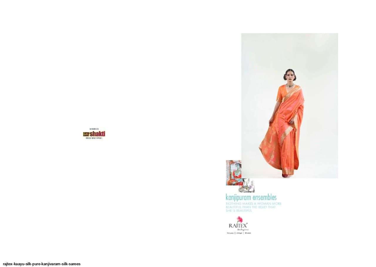 RAJTEX KAAYU SILK PURE KANJIVARAM SILK SAREES AT SAIDHARANX 