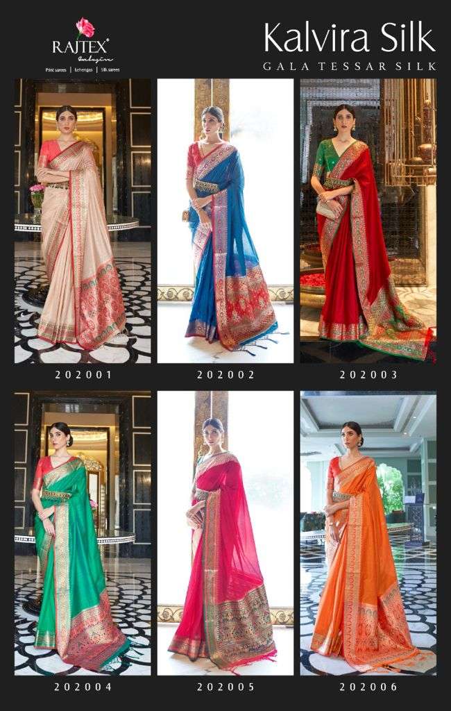 Rajtex Kalvira Party Wear Silk Saree Collection At SaiDharaNx 