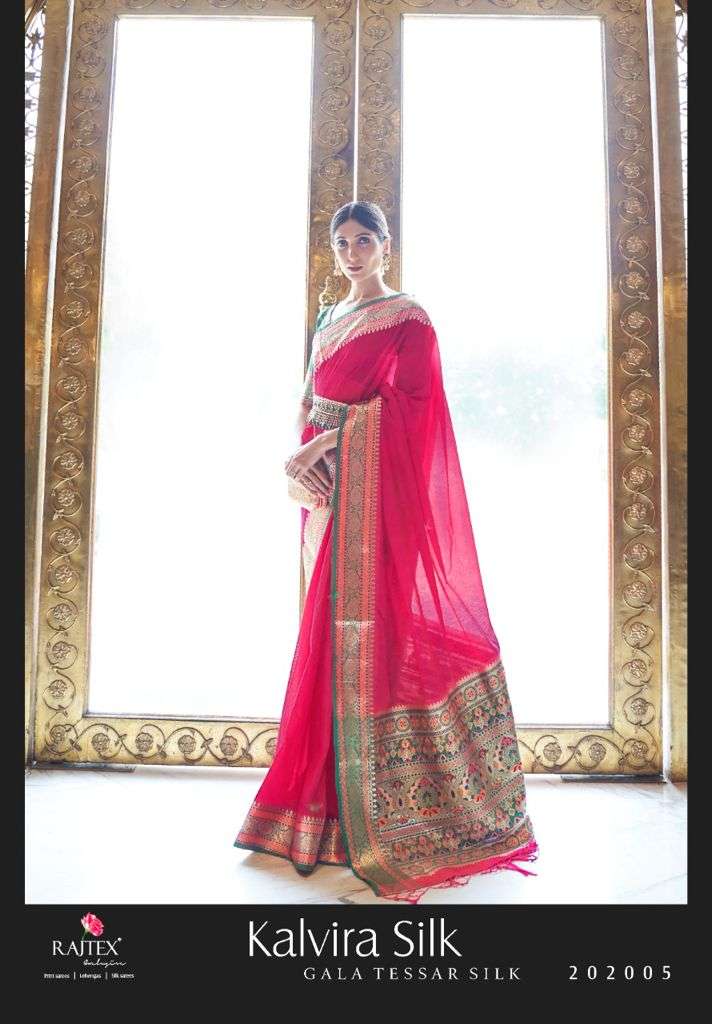 Rajtex Kalvira Party Wear Silk Saree Collection At SaiDharaNx 
