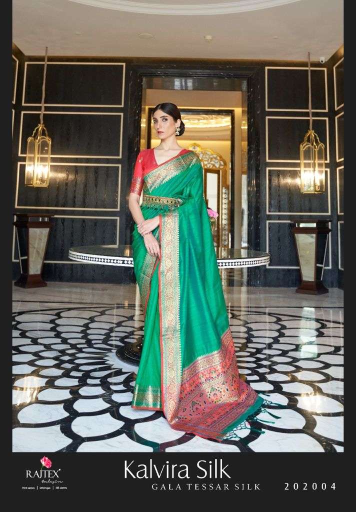 Rajtex Kalvira Party Wear Silk Saree Collection At SaiDharaNx 