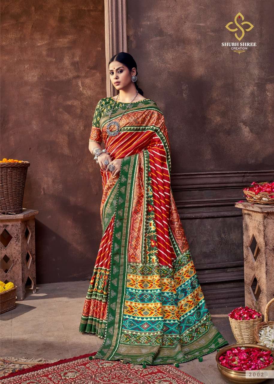 SHUBH SHREE KESARIYA VOL 2 PRINTED SAREES AT SAIDHARANX 