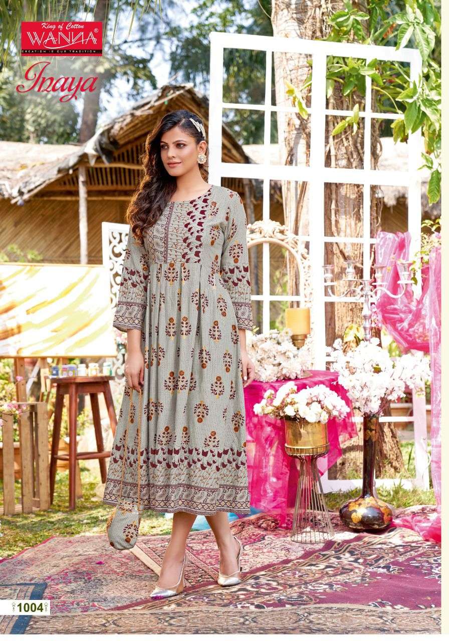 WANNA INAYA FANCY RAYON LONG GOWN LATEST COLLECTION 2022 AT SAIDHARANX 