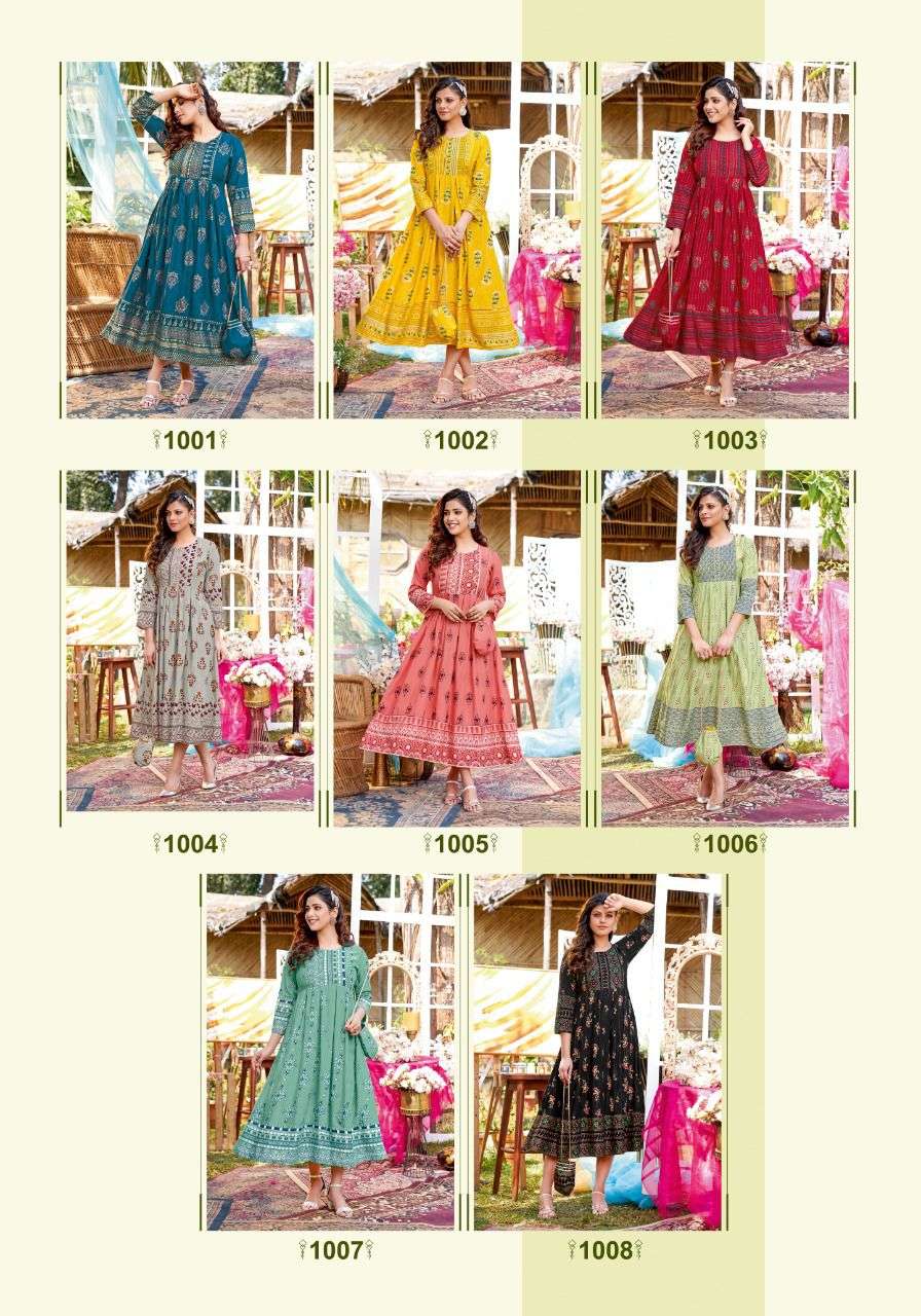 WANNA INAYA FANCY RAYON LONG GOWN LATEST COLLECTION 2022 AT SAIDHARANX 