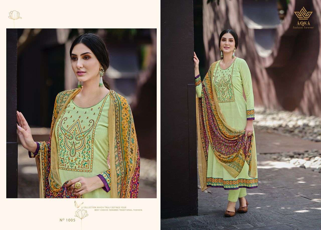 AQSA PRESENT SAYONARA PANT STYLE SALWAR SUITS IN WHOLESALE PRICE IN SURAT - SAI DHARANX 