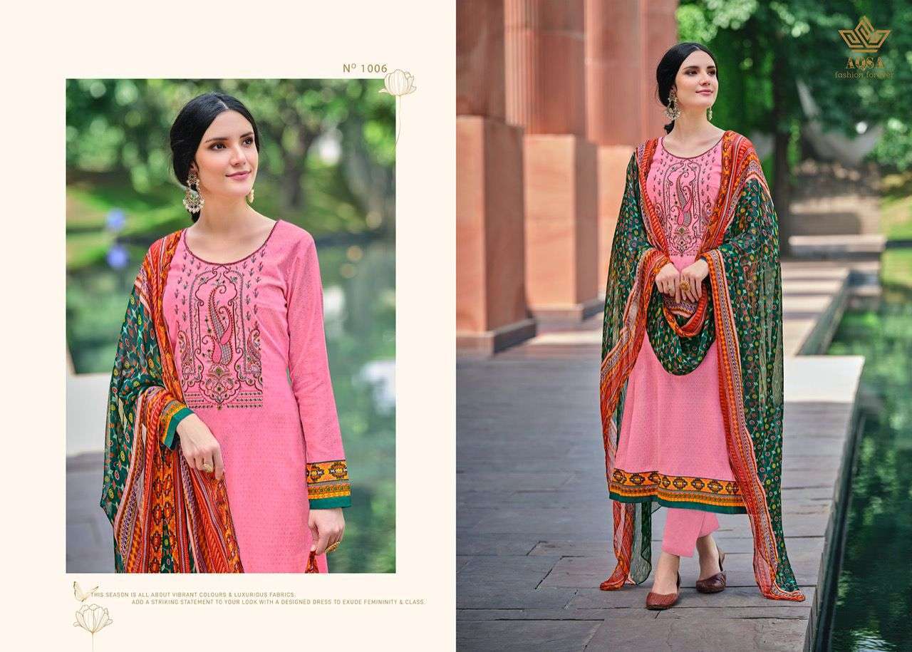 AQSA PRESENT SAYONARA PANT STYLE SALWAR SUITS IN WHOLESALE PRICE IN SURAT - SAI DHARANX 