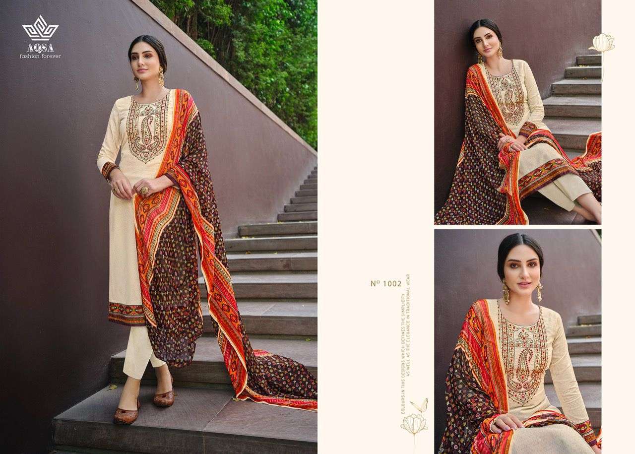 AQSA PRESENT SAYONARA PANT STYLE SALWAR SUITS IN WHOLESALE PRICE IN SURAT - SAI DHARANX 