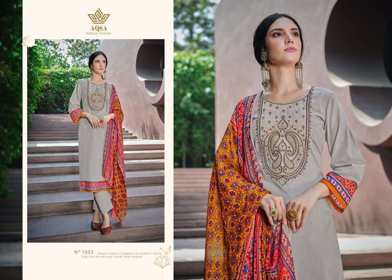 AQSA PRESENT SAYONARA PANT STYLE SALWAR SUITS IN WHOLESALE PRICE IN SURAT - SAI DHARANX 