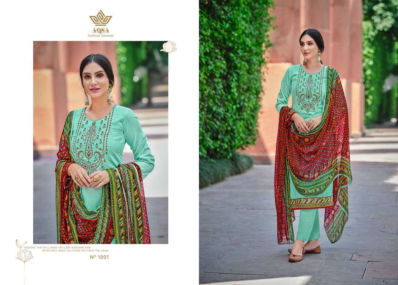 AQSA PRESENT SAYONARA PANT STYLE SALWAR SUITS IN WHOLESALE PRICE IN SURAT - SAI DHARANX 