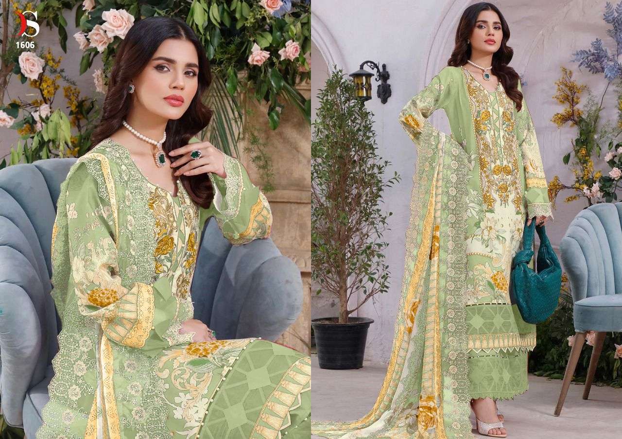 DEEPSY SUITS PRESENT FIRDOUS NX PREMIUM LAWN EMBROIDERED DUPATTA PAKISTANI DESIGNER SUITS IN WHOLESALE PRICE IN SURAT - SAI DHARANX 