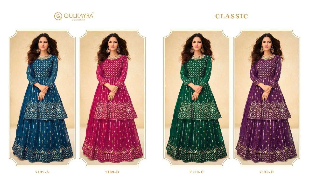 GULKAYRA DESIGNER PRESENT CLASSIC READYMADE REAL GEORGETTE DESIGNER SUITS IN WHOLESALE PRICE IN SURAT - SAI DHARANX 