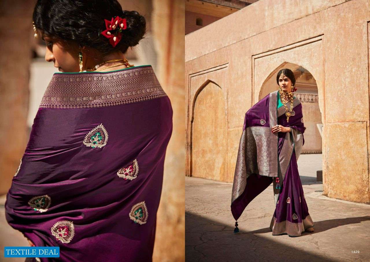  KIMORA FASHION SUNEHRI VOL 17 1421-1435 SERIES INDIAN DESIGNER SARIS WHOLESALE SUPPLIER SURAT - SAIDHARANX 