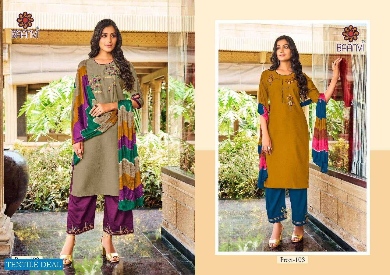 PREET VOL 1 BY BAANVI READYMADE CHINON SILK CASUAL SALWAR KAMEEZ WHOLESALE RATE IN SURAT - SAIDHARANX 