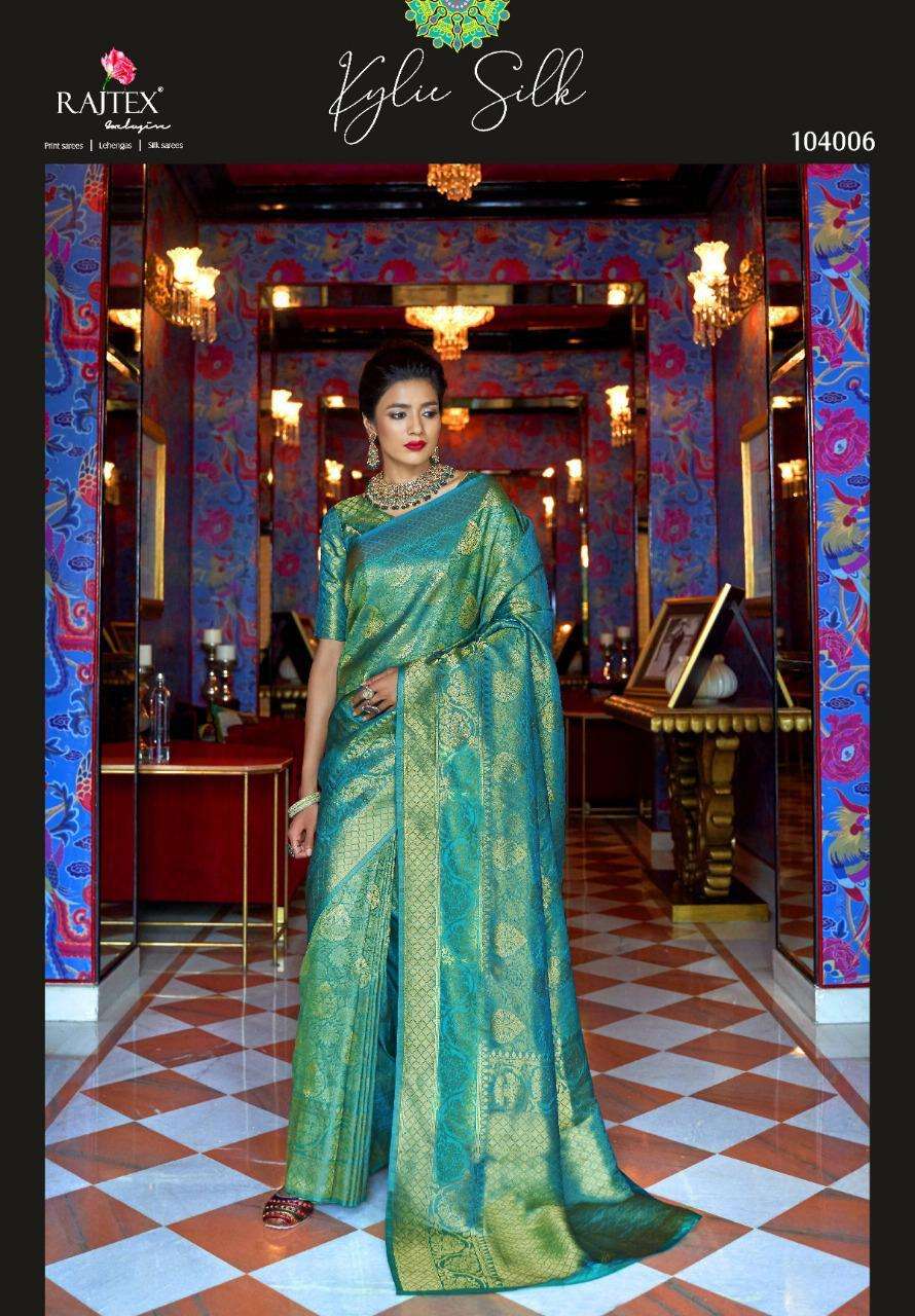 RAJTEX PRESENT KYLIE SILK HEAVY LOOK WEDDING SAREE CATLOG COLLECTION IN SURAT AT SAIDHARANX 