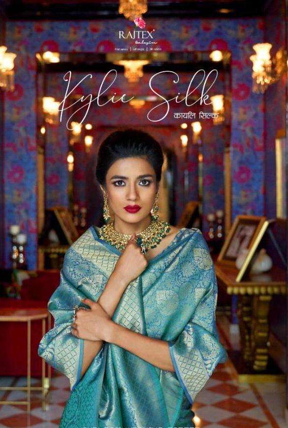  RAJTEX PRESENT KYLIE SILK HEAVY LOOK WEDDING SAREE CATLOG COLLECTION IN SURAT AT SAIDHARANX 