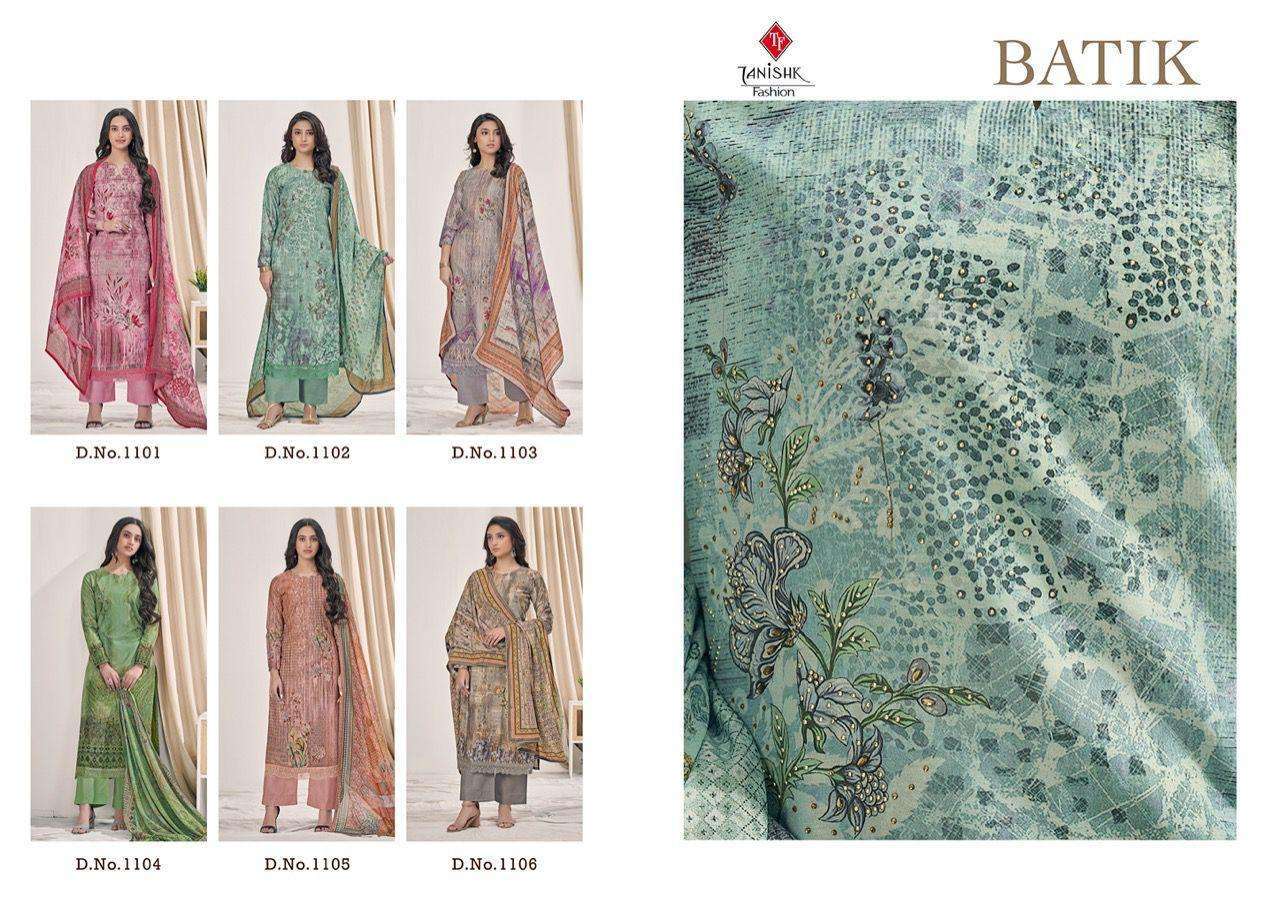 TANISHK FASHION PRESENT BATIK PURE MUSLIN DESIGNER DRESS MATERIALS IN WHOLESALE PRICE IN SURAT - SAIDHARANX 