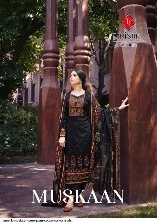 TANISHK FASHION PRESENT MUSKAAN PURE JAAM COTTON DESIGNER SALWAR SUITS IN WHOLESALE PRICE IN SURAT -  SAIDHARANX 