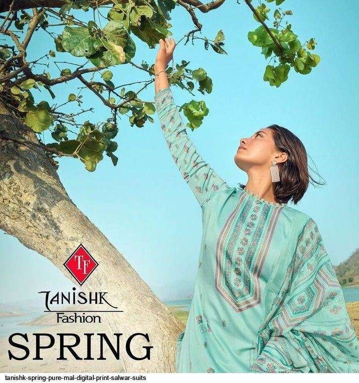 TANISHK FASHION PRESENT SPRING DIGITAL PRINT WITH HANDWORK DESIGNER SUITS IN WHOLESALE PRICE IN SURAT - SAIDHARANX 