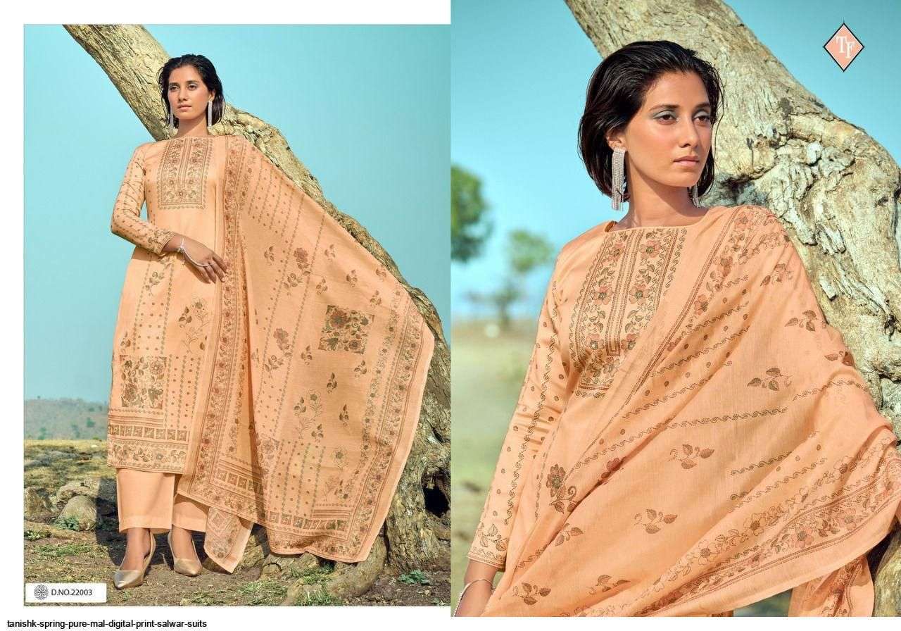 TANISHK FASHION PRESENT SPRING DIGITAL PRINT WITH HANDWORK DESIGNER SUITS IN WHOLESALE PRICE IN SURAT - SAIDHARANX 