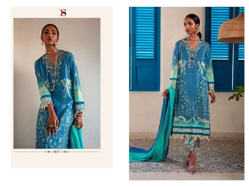 DEEPSY SUITS PRESENT SANA SAFINAZ MUZLIN 22-3 PURE COTTON PAKISTANI DESIGNER SUITS IN WHOLESALE PRICE IN SURAT - SAIDHARANX 