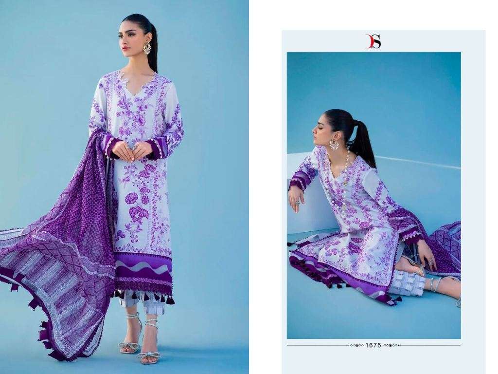 DEEPSY SUITS PRESENT SANA SAFINAZ MUZLIN 22-3 PURE COTTON PAKISTANI DESIGNER SUITS IN WHOLESALE PRICE IN SURAT - SAIDHARANX 