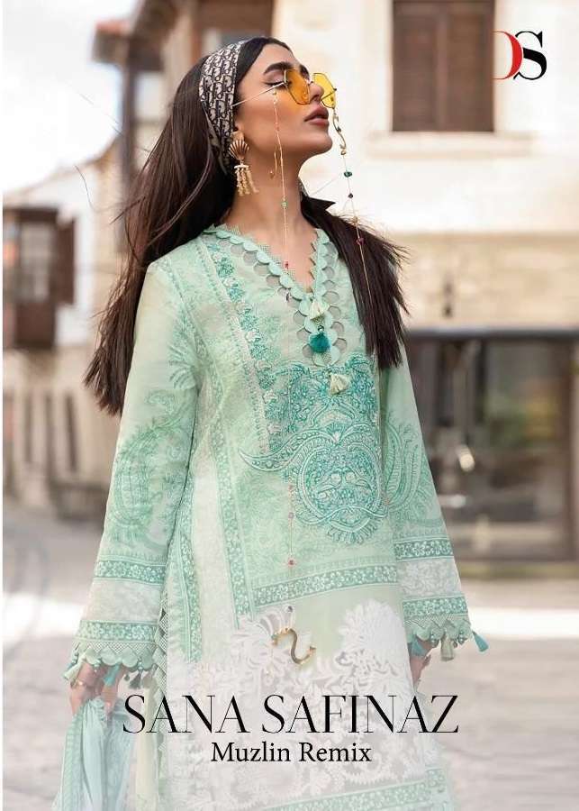 DEEPSY SUITS PRESENT SANA SAFINAZ MUZLIN REMIX PAKISTANI DESIGNER SUITS IN WHOLESALE PRICE IN SURAT - SAIDHARANX 