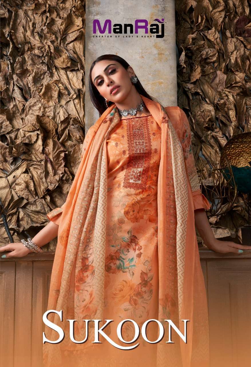 MANRAJ PRESENT SUKOON PRINTED SALWAR SUITS IN WHOLESALE PRICE IN SURAT - SAI DHARANX