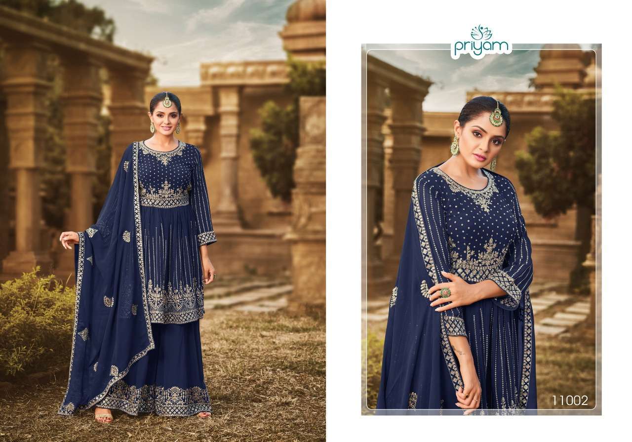 PRIYAM PRESENT ELIZA VOL 9 CATALOG GEORGETTE FULL STITCHED PAKISTANI DESIGNER SUITS IN WHOLESALE PRICE IN SURAT - SAIDHARANX 