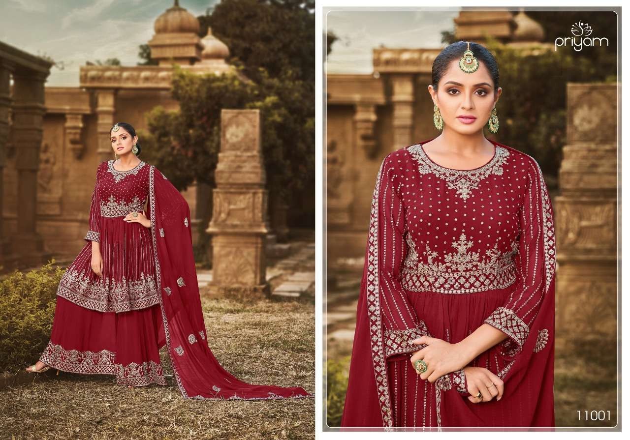 PRIYAM PRESENT ELIZA VOL 9 CATALOG GEORGETTE FULL STITCHED PAKISTANI DESIGNER SUITS IN WHOLESALE PRICE IN SURAT - SAIDHARANX 