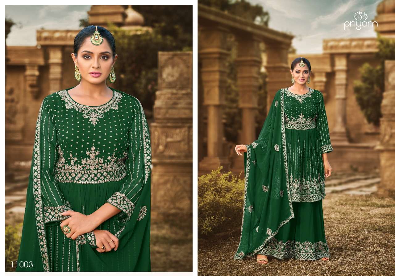 PRIYAM PRESENT ELIZA VOL 9 CATALOG GEORGETTE FULL STITCHED PAKISTANI DESIGNER SUITS IN WHOLESALE PRICE IN SURAT - SAIDHARANX 